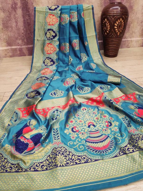 Vasundhra Silk Designer Banarasi Silk Saree Seller At Surat Textile Catalog (1)